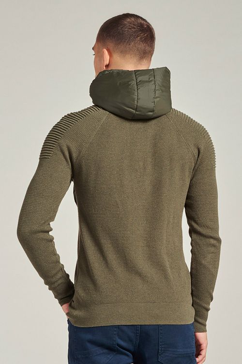 Dstrezzed Cardigan Hooded Dark Green
