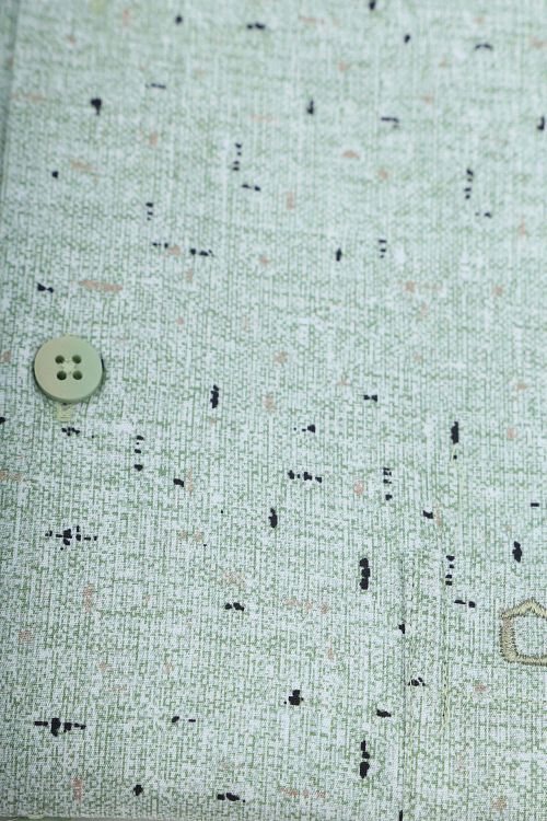 Ledub Shirt Print Green Chest Pocket Product / Detail