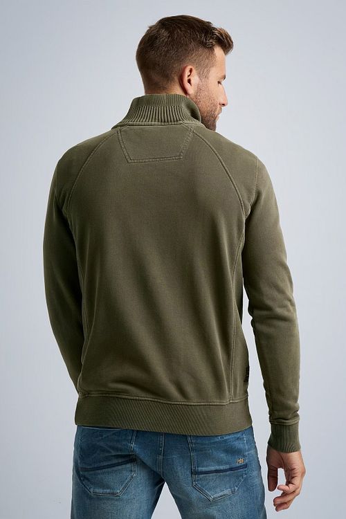 PME Legend Terry Sweater Dark Green Model / Achterkant