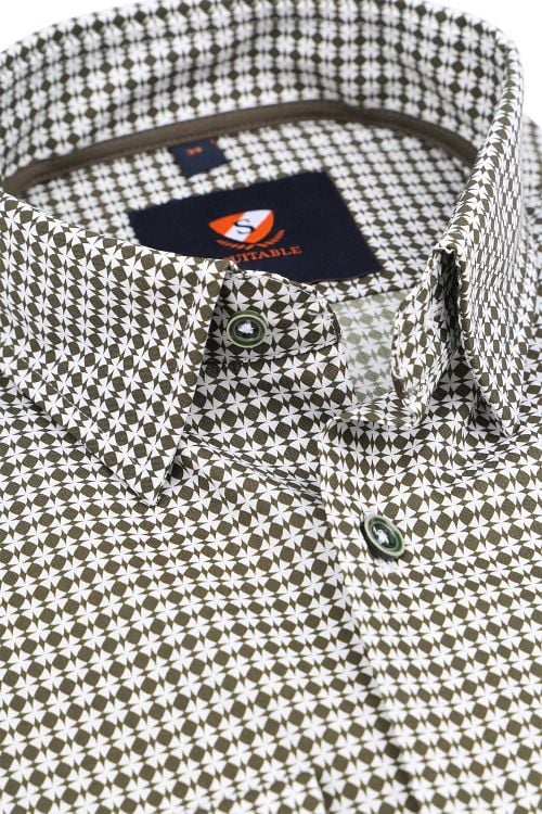 Suitable Overhemd Print Groen Product / Detail
