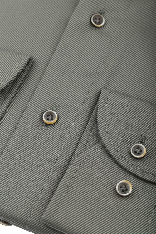 Profuomo Twill Overhemd Donkergroen Product / Detail