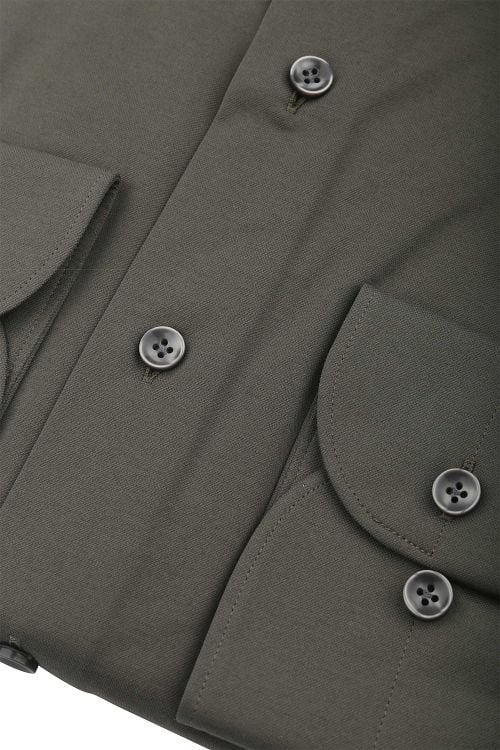 Profuomo Japanese Knitted Overhemd Donkergroen Product / Detail
