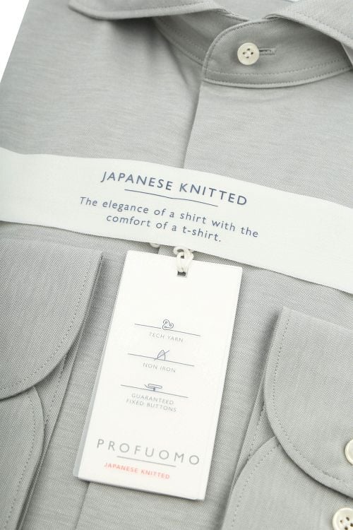 Profuomo Japanese Knitted Overhemd Lichtgroen Product / Detail