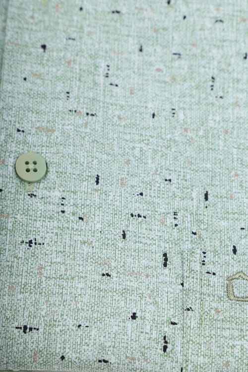 Ledub Hemd Druck Grün Brusttassche Product / Detail