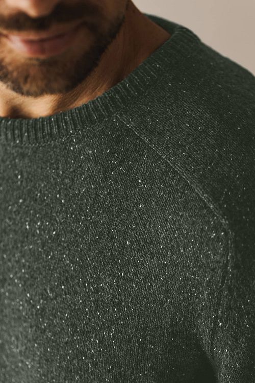 State Of Art Pullover Donegal Melange Dunkelgrün Model / Detail