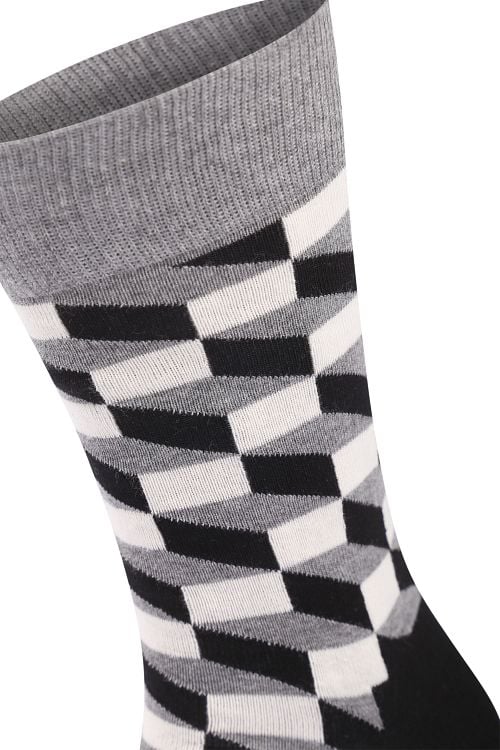 Happy Socks Sokken Blokken Zwart Product / Detail