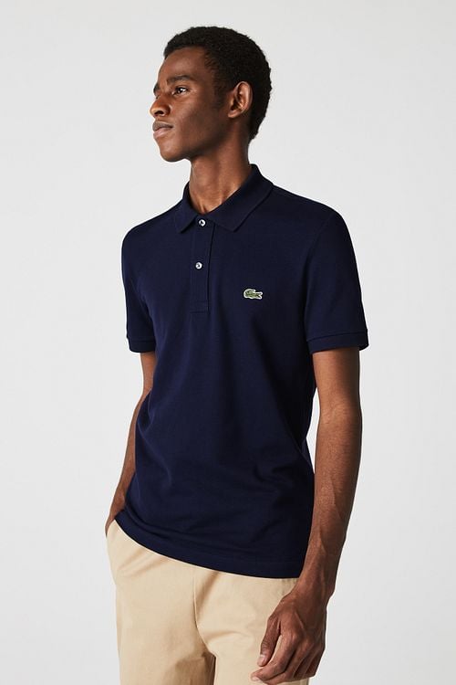 Lacoste Poloshirt Pique Dunkelblau Model / Voorkant