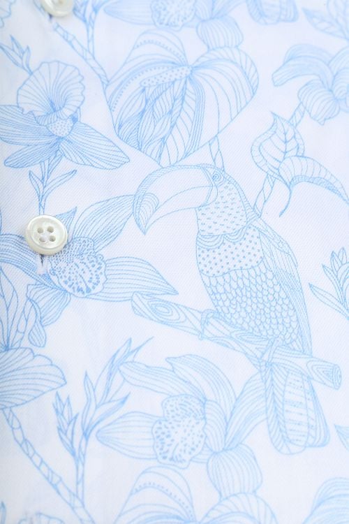 Olymp Signature Twill Overhemd Print Lichtblauw Product / Detail
