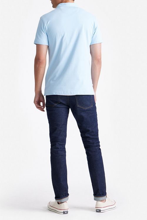 King Essentials The James Polo Shirt Light Blue Model / Achterkant