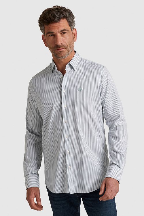 Vanguard Shirt Stripes Light Blue Model / Voorkant