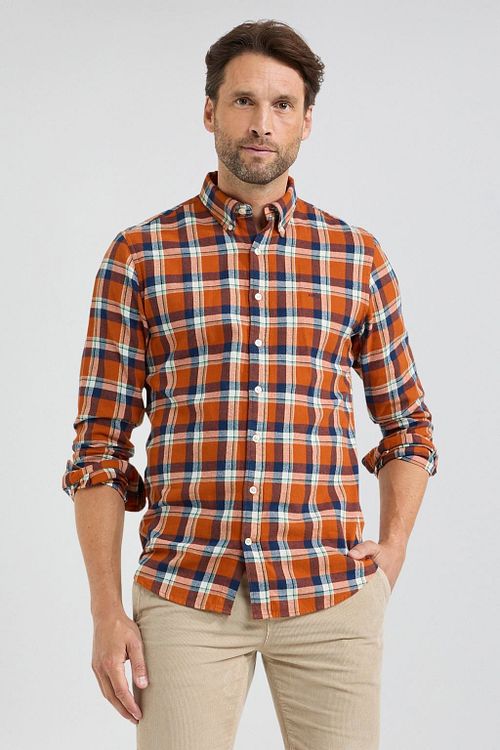 McGregor Hemd Karos Orange Model / Voorkant