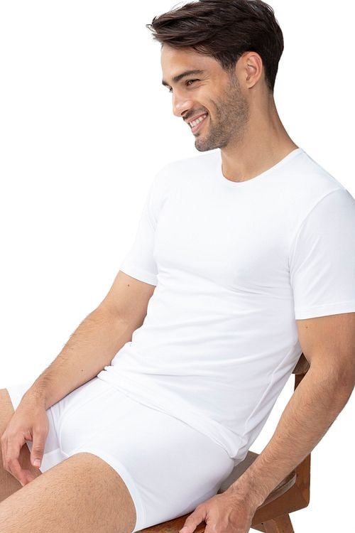 Mey Dry Cotton O-Ausschnitt T-Shirt Weiß Model / Voorkant