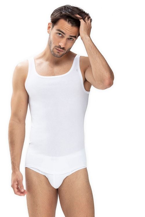 Mey Noblesse Athletic Singlet Weiß Model / Voorkant