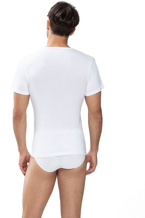 Mey T-shirt Noblesse Col-V Blanc Model / Achterkant