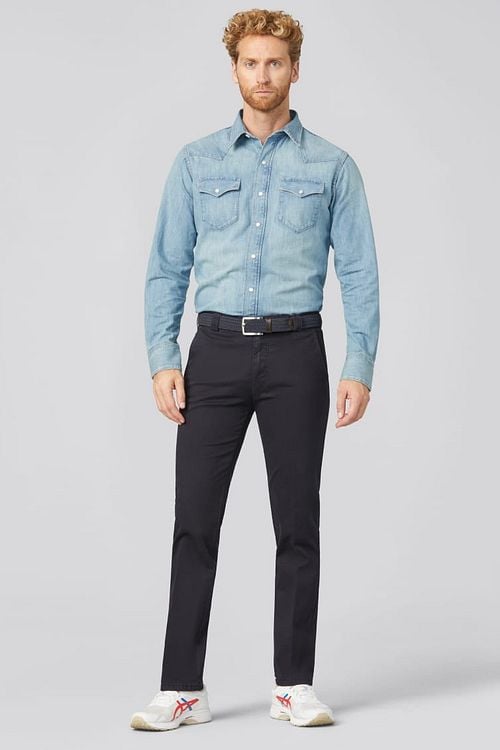 Meyer Pantalon Roma Bleu Foncé Model / Voorkant