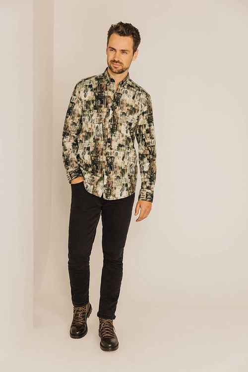 State Of Art Shirt Print Multicolour Model / Voorkant