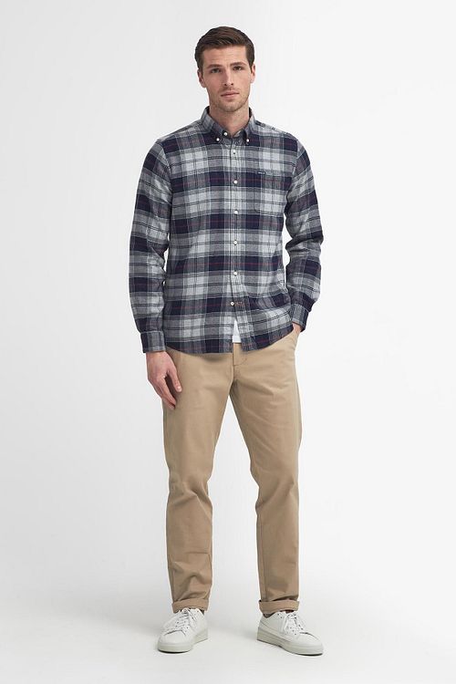 Barbour Kyeloch Shirt Checkered Blue Grey Model / Voorkant