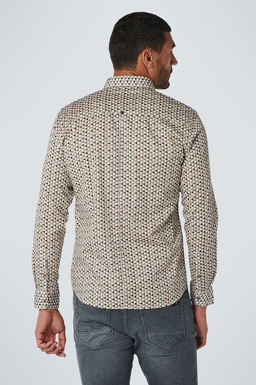 No Excess Shirt Patterned Green Model / Achterkant