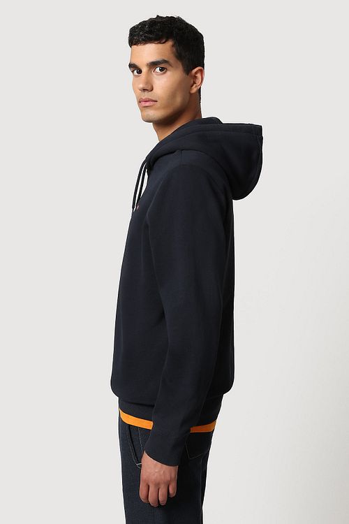 Napapijri Balis Crew Hoodie Dark Blue Model / Zijkant
