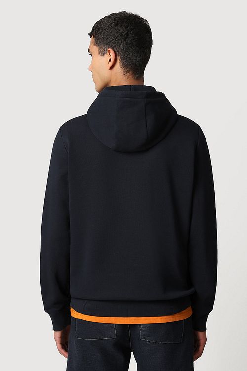 Napapijri Sweater à capuche Balis Crew Bleu Foncé Model / Achterkant