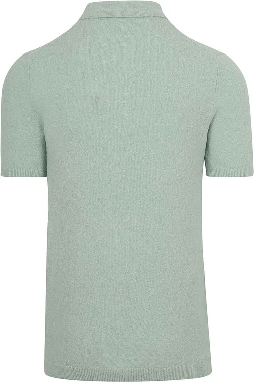No Excess Knitted Polo Shirt Structure Green Product / Achterkant