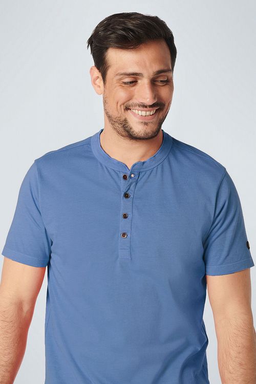 No Excess T-Shirt Knoop Blauw Model / Voorkant