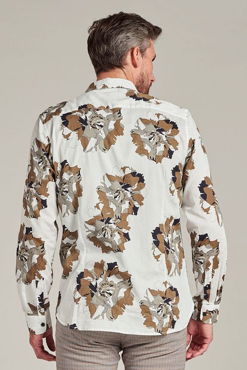 Dstrezzed Shirt Camo Flower Off-White Model / Achterkant
