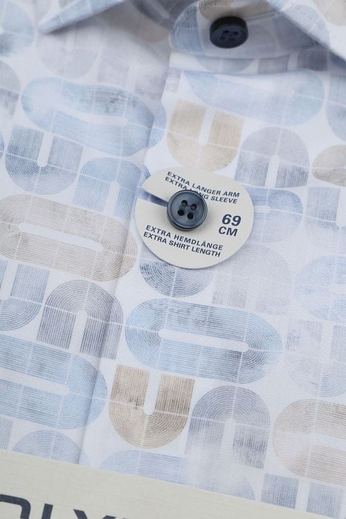 OLYMP Chemise Level 5 Stretch Extra Long Sleeves Impression Bleu Clair Product / Detail