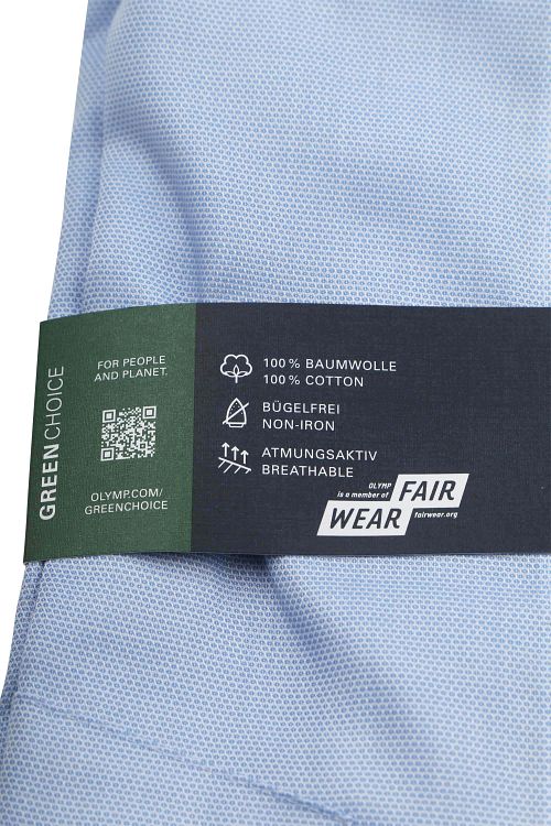 OLYMP Modern-Fit Manches Courtes Bleu Product / Detail