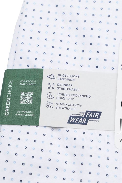 OLYMP Level 5 Hemd Stretch Druck Weiß Product / Detail