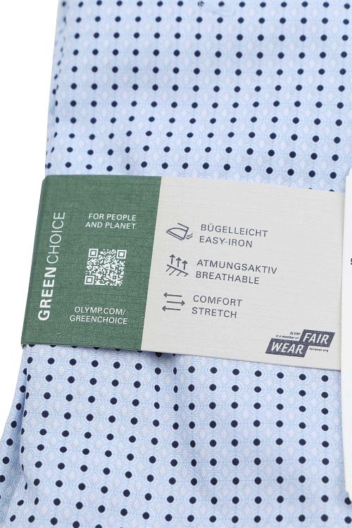 Olymp Level 5 Shirt Stretch Print Light Blue Product / Detail