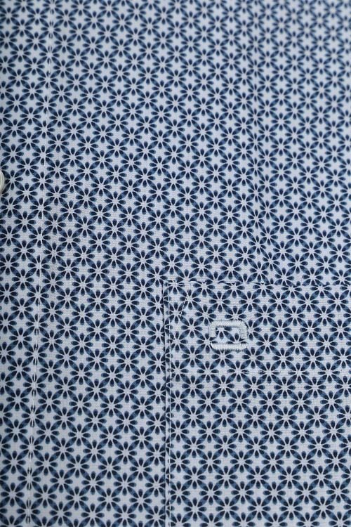 Olymp Luxor Shirt Extra Long Sleeves Floral Print Blue Product / Detail