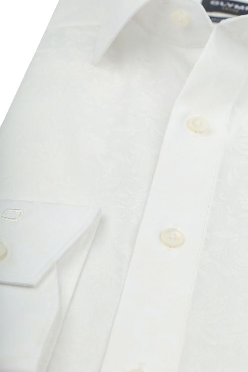 Olymp Luxor Shirt Flower Ton-Sur-Ton Off White Product / Detail