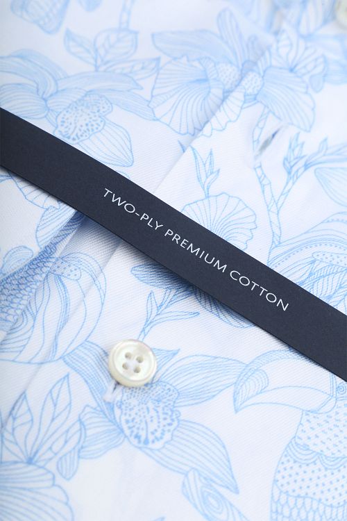 Olymp Signature Twill Shirt Print Light Blue Product / Detail