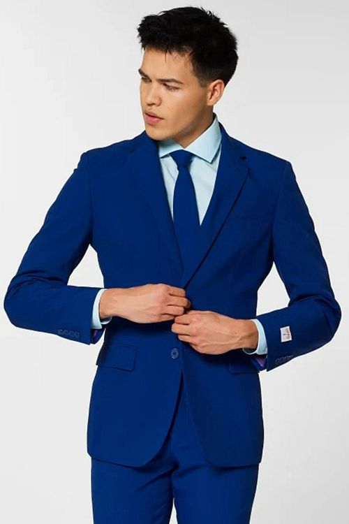 OppoSuits Navy Royale Anzug Model / Voorkant