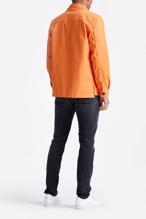 King Essentials The Benjamin Overshirt Oranje Model / Achterkant