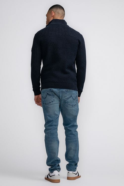 Petrol Kabelvest Nunam Navy Model / Achterkant