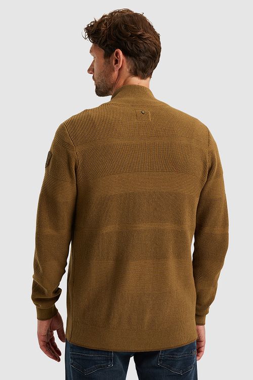 PME Legend Cardigan Ochre Yellow Model / Achterkant
