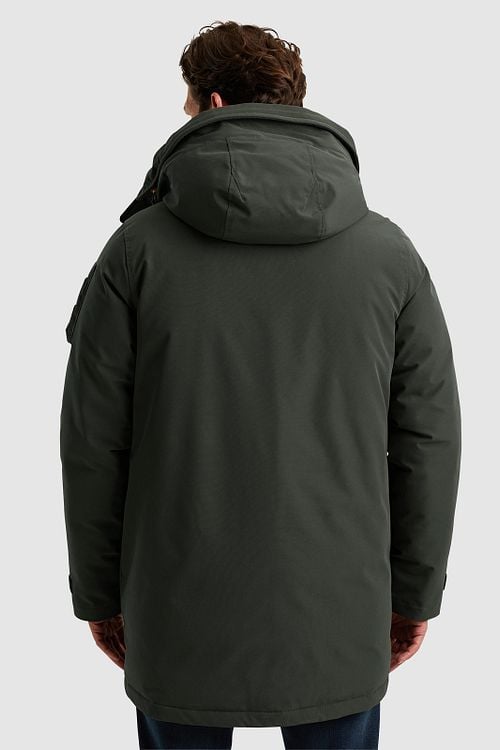 PME Legend Ice Pilot Parka Olivgrün Model / Achterkant