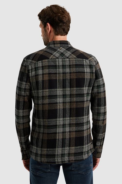PME Legend Overshirt Checks Black Grey Model / Achterkant