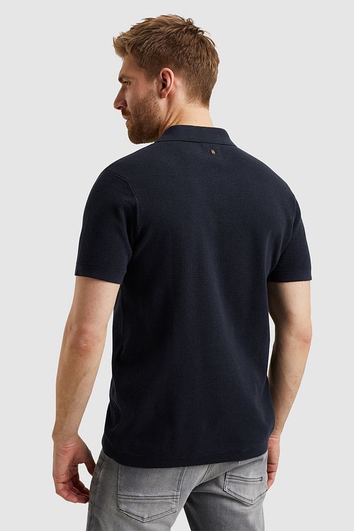 PME Legend Polo Shirt Knitted Navy Model / Achterkant