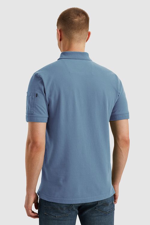 PME Legend Polo Shirt Trackway Blue Model / Achterkant