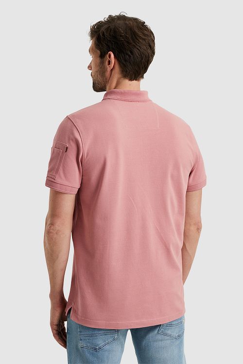 PME Legend Polo Shirt Trackway Old Pink Model / Achterkant