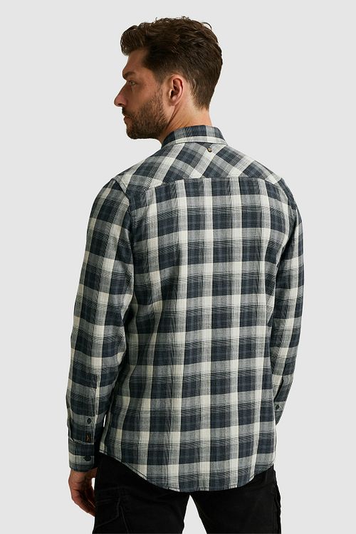 PME Legend Shirt Checks Grey Model / Achterkant