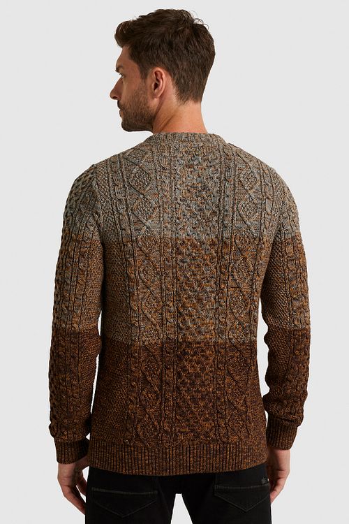 PME Legend Sweater Melange Brown Model / Achterkant