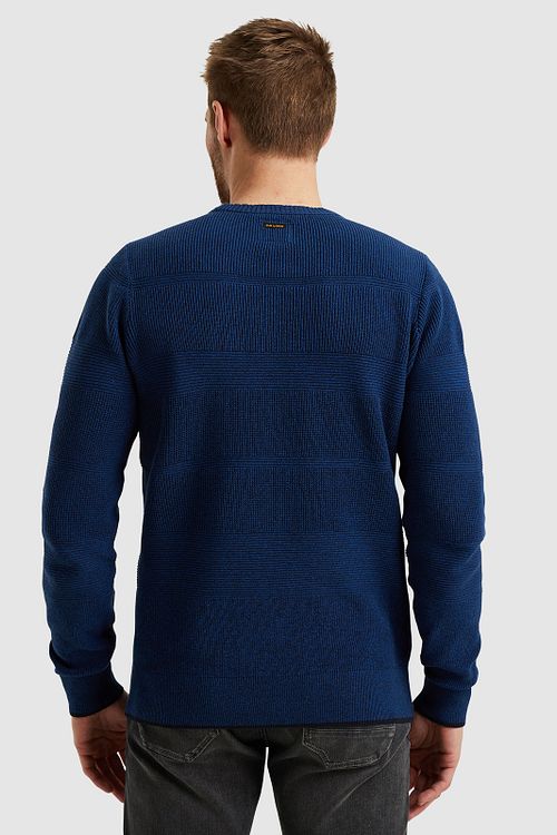 PME Legend Sweater Badge Cobalt Blue Model / Voorkant