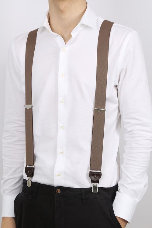 Profuomo Bretelles Camel Model / Voorkant
