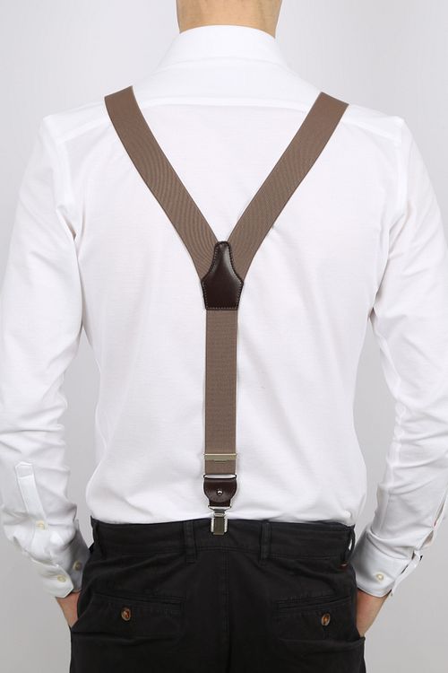 Profuomo Bretelles Camel Model / Achterkant