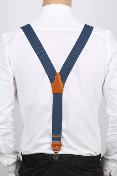 Profuomo Hosenträger Petrol Model / Achterkant