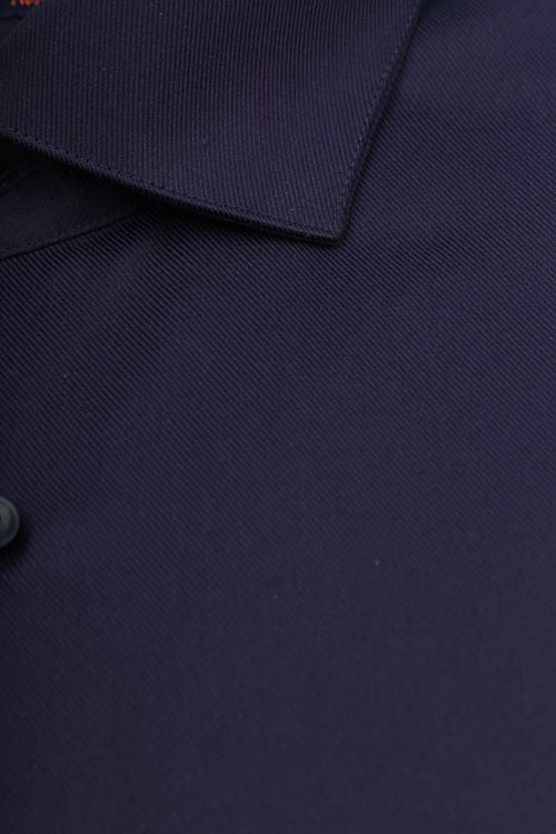 Suitable Shirt Navy Twill Aubergine Product / Detail